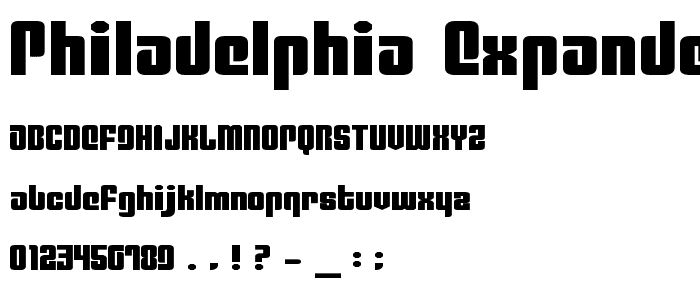 Philadelphia Expanded font